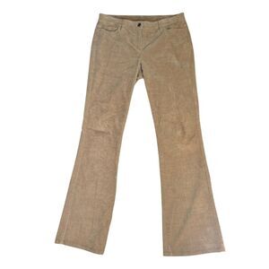 W by Worth Tan Brushed Corduroy Flare Jeans Y2K Size 4